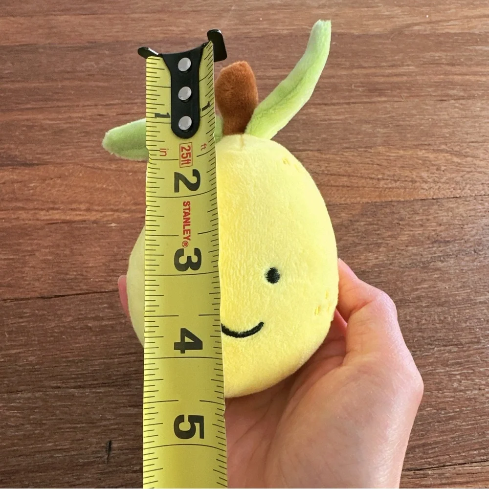 Cute Lemon Plush Keychain Kawaii Yellow Fruit Bag Charm Soft Mini Plush Toy